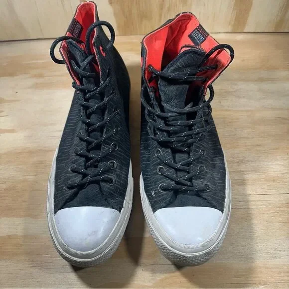 Converse Black and Red High-Top Sneakers Men’s Size 11 - Picture 2 of 8